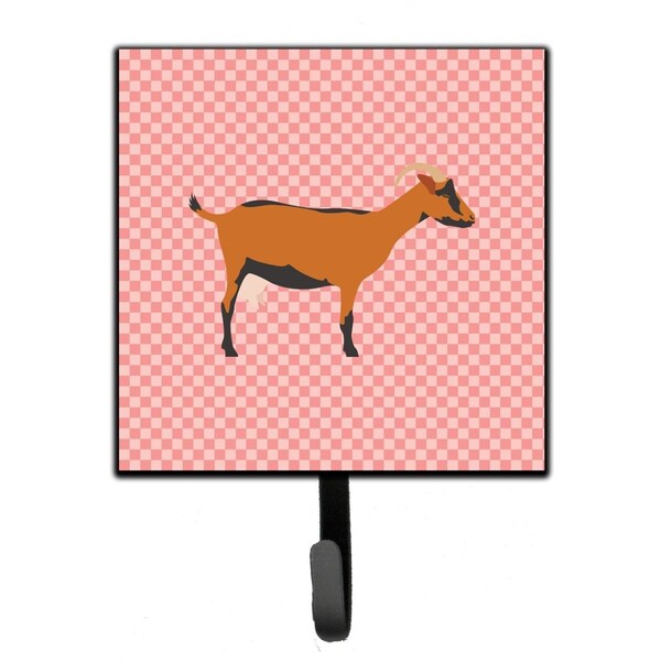 Carolines Treasures Oberhasli Goat Pink Check Leash or Key Holder BB7888SH4 - main